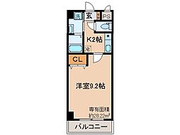 ルーチェソラーレ 1Kの間取図画像