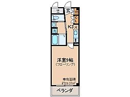 K-Flat 1Kの間取図画像