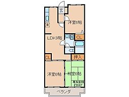 グリーンサム壱番館 3LDKの間取図画像