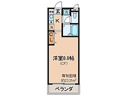 リジェール・柳田 1Kの間取図画像