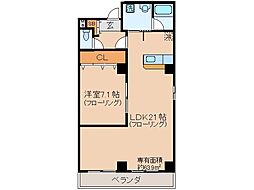 リアライズ小山西御所 1LDKの間取図画像
