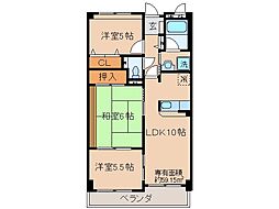 モイセス桜木 3LDKの間取図画像