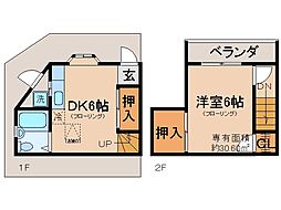 シェモア・K 1DKの間取図画像