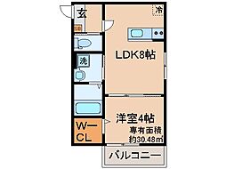 KTIレジデンス新田 1LDKの間取図画像