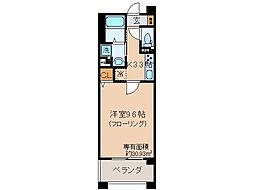 パインフィールド洛東 1Kの間取図画像