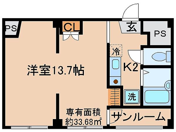 京都府京都市伏見区桃山井伊掃部西町(賃貸マンション1K・1階・33.68㎡)の写真 その2