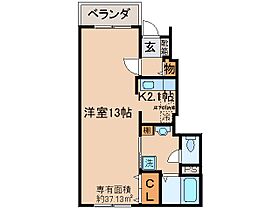 京都府城陽市富野北角（賃貸アパート1K・1階・37.13㎡） その2