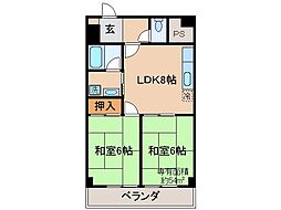 KGビル 2LDKの間取図画像