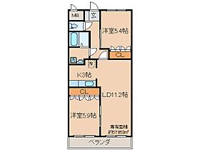 京都府綴喜郡宇治田原町南栗所（賃貸マンション2LDK・2階・57.85㎡） その2