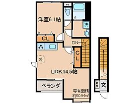 京都府京都市山科区大宅甲ノ辻町（賃貸アパート1LDK・2階・50.94㎡） その2