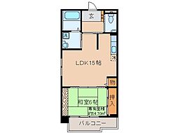 洛和ホーム音羽の里 1LDKの間取図画像