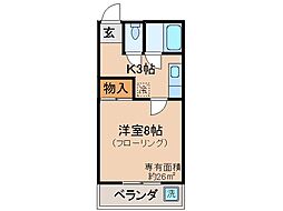 メゾン林 1Kの間取図画像