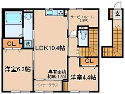 コラソン江戸町 2LDKの間取図画像