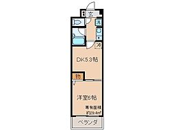 京阪本線 龍谷大前深草駅 徒歩5分の賃貸マンション 5階2Kの間取り