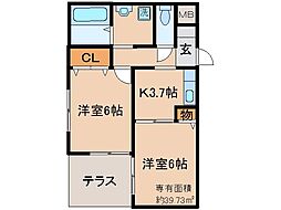 間取図画像 2K