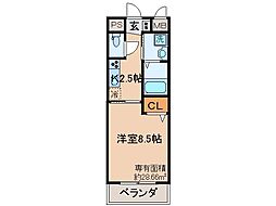 JR奈良線 JR藤森駅 徒歩6分の賃貸マンション 3階1Kの間取り