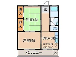 間取図画像 2DK