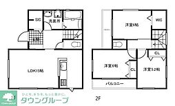 JR中央線 武蔵境駅 徒歩24分の賃貸一戸建て 3LDKの間取り