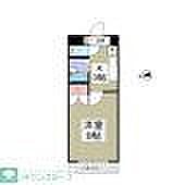 リュミエ府中 2階1Kの間取り