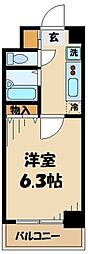 京王線 聖蹟桜ヶ丘駅 徒歩4分の賃貸マンション 4階1Kの間取り