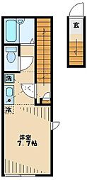 アトレイユ生田 1Kの間取図画像