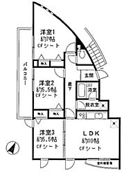 TREFALCO 3LDKの間取図画像