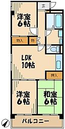 リヴィエール稲城 3LDKの間取図画像