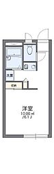 レオパレスグリーンハウス3 1Kの間取図画像