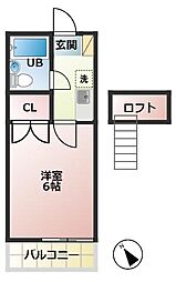 VILLAFOREST 1Kの間取図画像