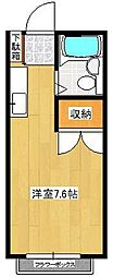 STハウス ワンルームの間取図画像