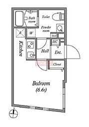 Ｂｒａｎｃｈｅ阿佐ヶ谷 2階ワンルームの間取り