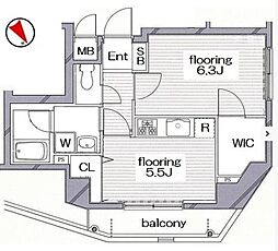 グランヴァン阿佐ヶ谷2 1DKの間取図画像