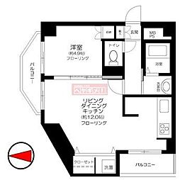 ルーブル野方 1LDKの間取図画像