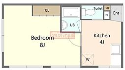 ボンボヤージュ高円寺 1Kの間取図画像