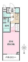 ソフィア哲学堂 1Kの間取図画像