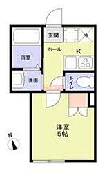 エスペランサ中野 1Kの間取図画像