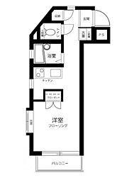 パークプラザ西荻窪 ワンルームの間取図画像