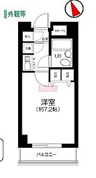 セルベコート鷺宮 ワンルームの間取図画像