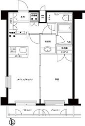 ルーブル鷺宮 1LDKの間取図画像