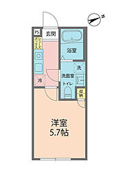 JR中央線 西八王子駅 徒歩9分の賃貸アパート 1階1Kの間取り