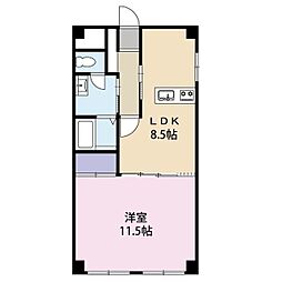 ラーバンライブレジデンス 1LDKの間取図画像