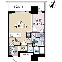 URAWA THE TOWER 1LDKの間取図画像