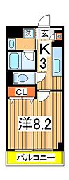 テイク・ア・レスト 1Kの間取図画像