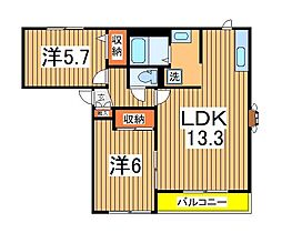 アーバンレジデンス 2LDKの間取図画像