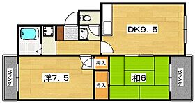 コーポ朝日  ｜ 大阪府枚方市楠葉朝日１丁目（賃貸マンション2DK・2階・50.38㎡） その2