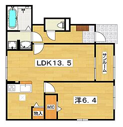 エアリーノース 2階2LDKの間取り