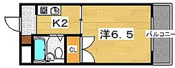 ステイシティ御浜 1Kの間取図画像