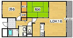グリーンウッズ・小林 2LDKの間取図画像