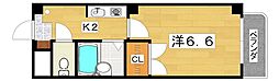 シャングリ・ラ 1Kの間取図画像