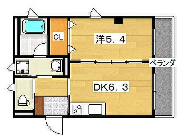 ミサワレジデンス枚方 ｜大阪府枚方市走谷２丁目(賃貸マンション1DK・2階・30.92㎡)の写真 その2